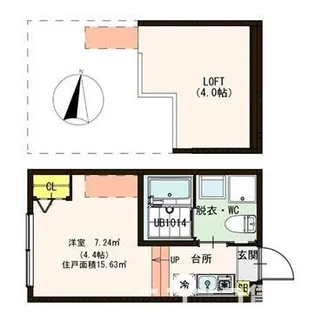 ハーモニーテラス梅島II【1階】の間取り