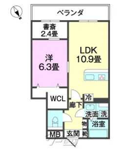 EAST有IV【3階】の間取り