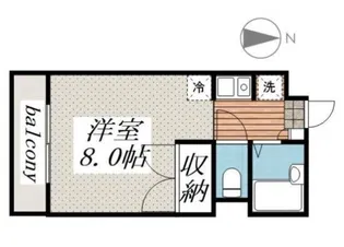 ハイツWATANABE【1階】の間取り