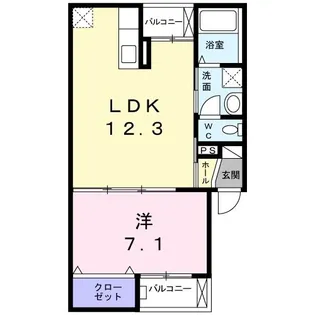 ソレイユ美南【3階】の間取り