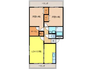 ファミーユ・レイ【2階】の間取り