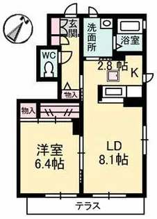 シャーメゾンプランドール【1階】の間取り