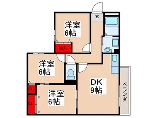 メイプルコートウエスト【1階】の間取り