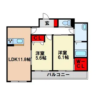 カーサ ドマーニ宰都II【3階】の間取り