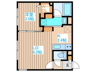 Road & Sky ATSUBETSUNISHI【4階】の間取り
