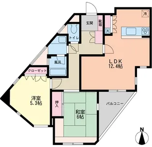 グランジュール小石川【2階】の間取り