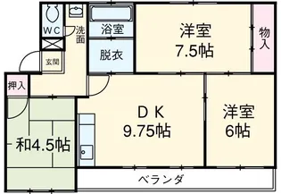 ワイズタウン 2棟【4階】の間取り