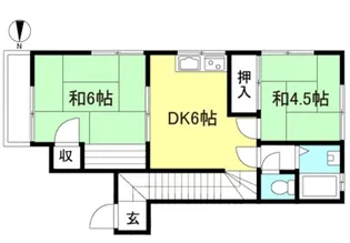 原島ハイツA【2階】の間取り