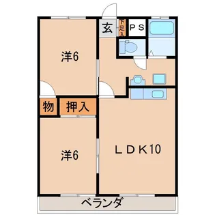 ハイツ・ルミエール【1階】の間取り
