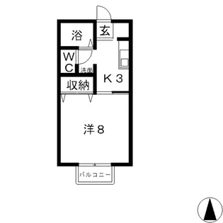 ファミール竹内 B【2階】の間取り