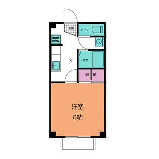 杉山ハイツ【1階】の間取り