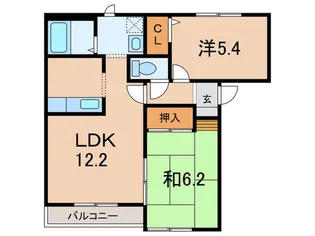 ファジーアドザックスA【2階】の間取り