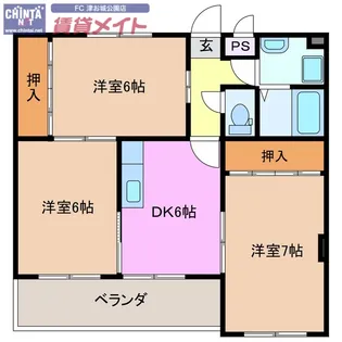 リベール【3階】の間取り