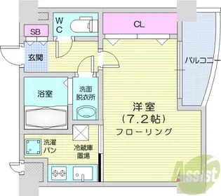 ラピス雨宮【6階】の間取り