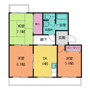カトレア【4階】の間取り