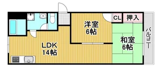 大阪府大阪市東成区東中本2【マンション】の間取り