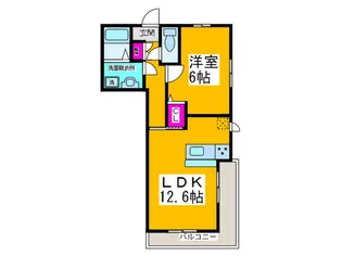 シャ-メゾンTANPOPO【2階】の間取り