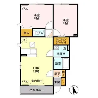 ヴェヌスト C【1階】の間取り