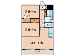 クレイントータス【3階】の間取り