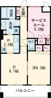 CITY PLACE AYASE【4階】の間取り