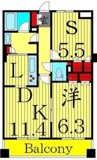 CITY PLACE AYASE【4階】の間取り