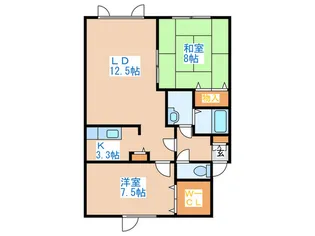 アベニュー・デ・ソルビエ【3階】の間取り