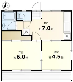 グリーンコート保谷B【2階】の間取り