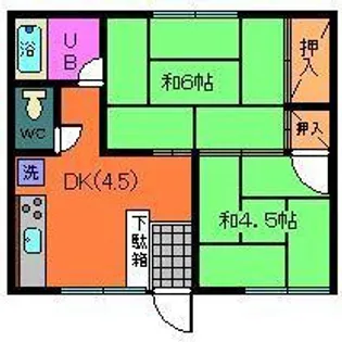 森コーポI【2階】の間取り