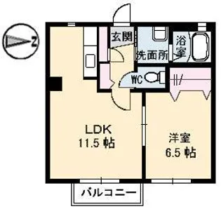 シャーメゾンTS【2階】の間取り
