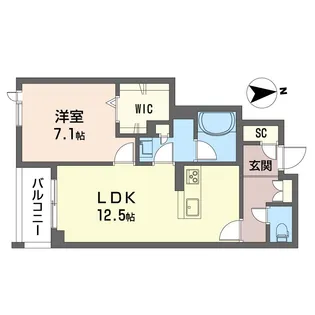 セルディーナ天神【2階】の間取り