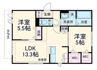 URBAN RESIDENCE II【1階】の間取り