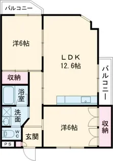 ラピュタ宮前【6階】の間取り