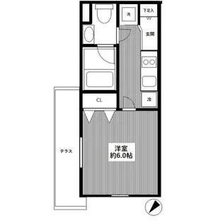 スカイヒルズ目黒【1階】の間取り