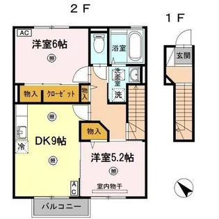 メゾン・ド・ソウェル B棟【2階】の間取り