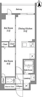 ザ・グラヴィティ新宿【4階】の間取り