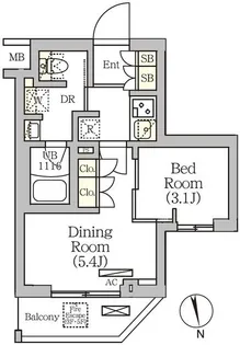 ARKMARK南品川【3階】の間取り