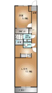 栃木県宇都宮市東簗瀬1【マンション】の間取り