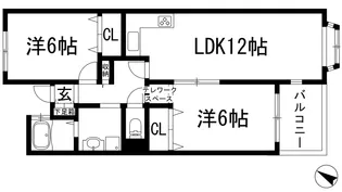 アウフヘーベン東宝塚【2階】の間取り