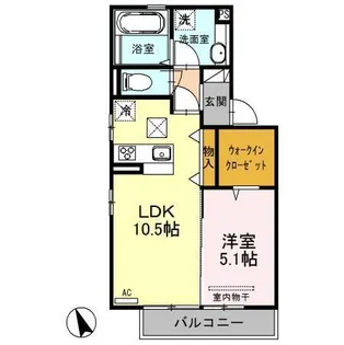 ラ・ヴェスタII【2階】の間取り