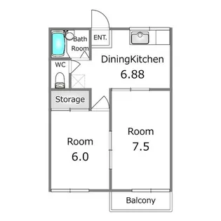 神田ハイツ【2階】の間取り