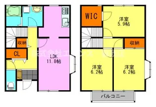 千葉県千葉市中央区星久喜町【一戸建】の間取り