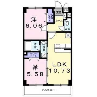 ゴールデン セラヴィ【6階】の間取り
