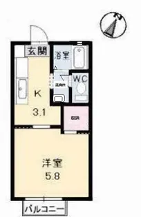 メゾン デラ W C棟【2階】の間取り