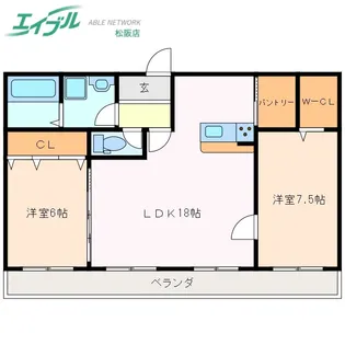 メゾンママ 1【2階】の間取り
