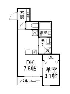 FORT SAKURA 椥辻【1階】の間取り