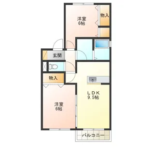 徳島県阿南市富岡町今福寺【アパート】の間取り