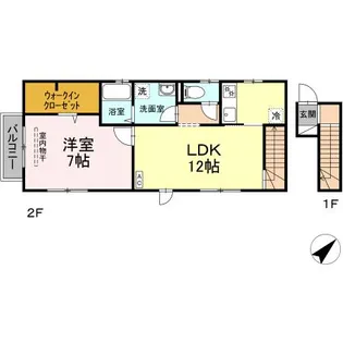 神奈川県横浜市港北区大曽根3【アパート】の間取り