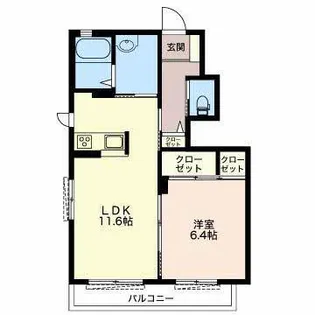 クレメントハイムI【1階】の間取り