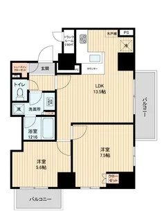 HF田端レジデンス【9階】の間取り