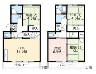 UR 泉南一丘団地 71棟【5階】の間取り